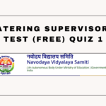 NVS Catering Supervisor Mock Test (Free) Quiz 1