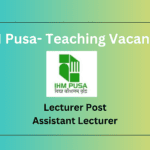 IHM Pusa Teaching Vacancies