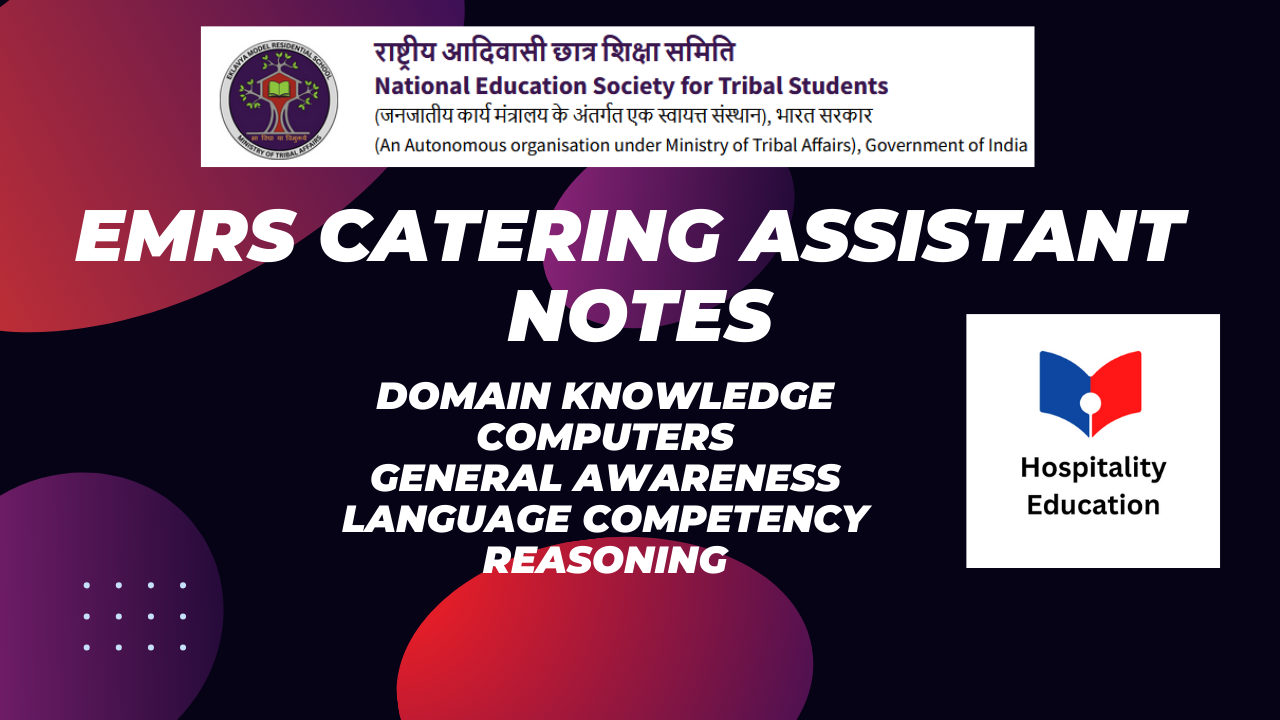 EMRS Catering Assistant Notes